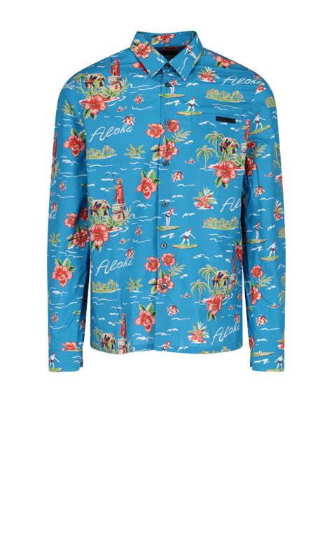prada hawaiian shirt womens